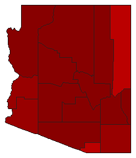 2002 Arizona County Map of General Election Results for Initiative