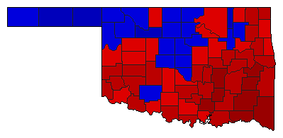 2002 Oklahoma County Map of General Election Results for State Auditor