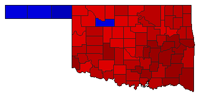 2002 Oklahoma County Map of General Election Results for Attorney General