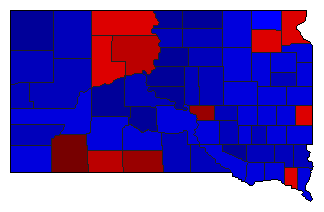 2002 South Dakota County Map of General Election Results for Secretary of State