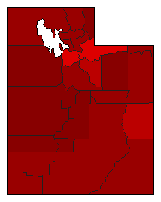 2002 Utah County Map of General Election Results for Initiative