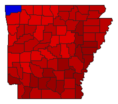 2002 Arkansas County Map of General Election Results for Secretary of State