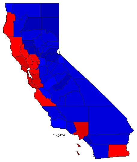 2002 California County Map of General Election Results for Controller