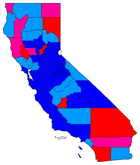 2002 California County Map of Republican Primary Election Results for Insurance Commissioner