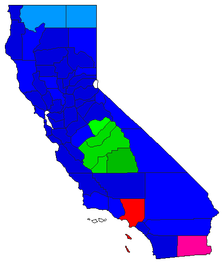 2002 California County Map of Republican Primary Election Results for Governor