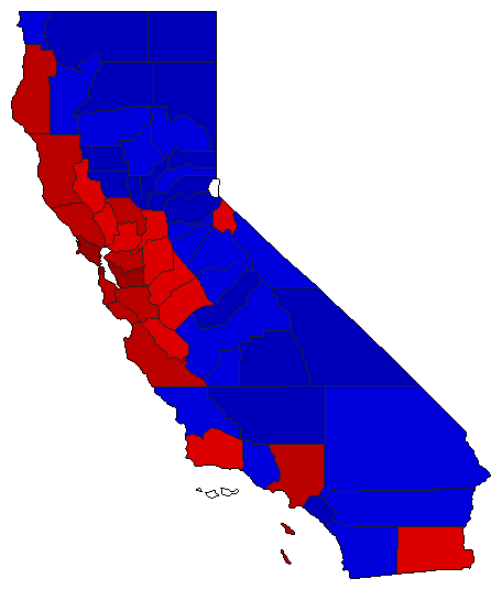 2002 California County Map of Special Election Results for Attorney General