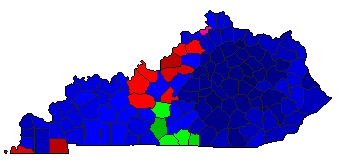2003 Kentucky County Map of Republican Primary Election Results for Governor