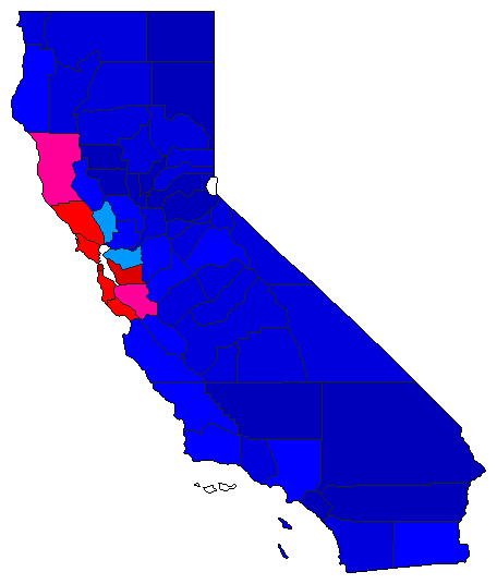 2003 California County Map of General Election Results for Governor