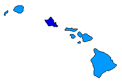 2004 Hawaii County Map of Republican Primary Election Results for Senator