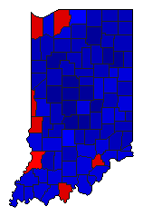 2004 Indiana County Map of General Election Results for Attorney General