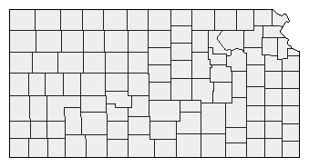 2004 Kansas County Map of Democratic Primary Election Results for President