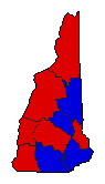 2004 New Hampshire County Map of General Election Results for Governor