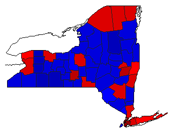 2004 New York County Map of General Election Results for President