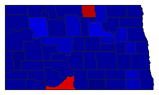 2004 North Dakota County Map of General Election Results for Attorney General