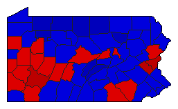 2004 Pennsylvania County Map of Republican Primary Election Results for Senator