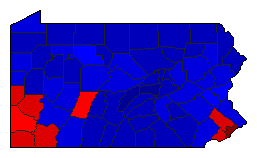 2004 Pennsylvania County Map of General Election Results for Attorney General