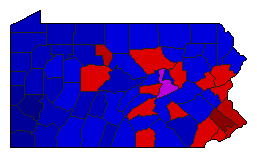 2004 Pennsylvania County Map of Republican Primary Election Results for Attorney General