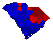 2004 South Carolina County Map of Republican Runoff Election Results for Senator