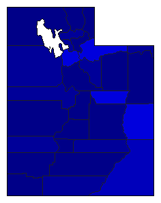 2004 Utah County Map of General Election Results for President