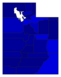 2004 Utah County Map of General Election Results for Senator