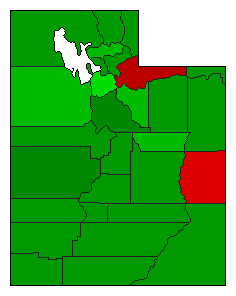 2004 Utah County Map of General Election Results for Referendum