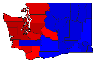 2004 Washington County Map of General Election Results for Lt. Governor