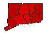 2004 Connecticut County Map of Democratic Primary Election Results for President
