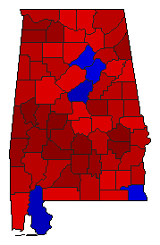 2006 Alabama County Map of General Election Results for Agriculture Commissioner