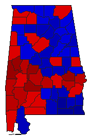 2006 Alabama County Map of General Election Results for Attorney General