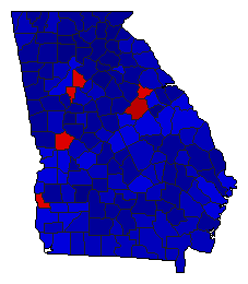 2006 Georgia County Map of General Election Results for Insurance Commissioner