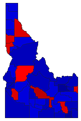 2006 Idaho County Map of General Election Results for Governor