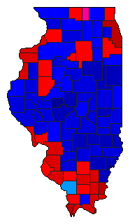 2006 Illinois County Map of General Election Results for Governor