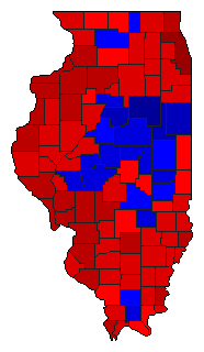 2006 Illinois County Map of General Election Results for Secretary of State
