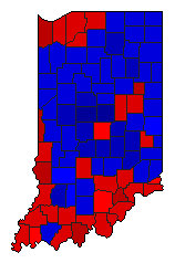 2006 Indiana County Map of General Election Results for Secretary of State