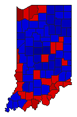 2006 Indiana County Map of General Election Results for State Treasurer