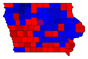 2006 Iowa County Map of Republican Primary Election Results for Agriculture Commissioner