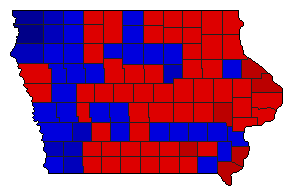 2006 Iowa County Map of General Election Results for Secretary of State