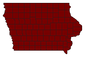 2006 Iowa County Map of General Election Results for State Treasurer