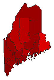 2006 Maine County Map of Democratic Primary Election Results for Governor