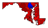 2006 Maryland County Map of Democratic Primary Election Results for Attorney General