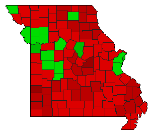 2006 Missouri County Map of General Election Results for Amendment