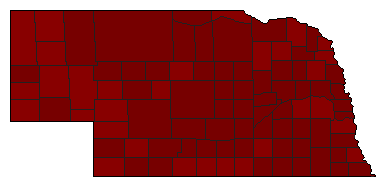2006 Nebraska County Map of Democratic Primary Election Results for Governor