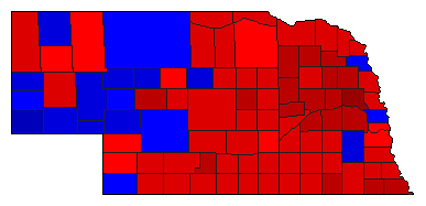 2006 Nebraska County Map of Republican Primary Election Results for Governor