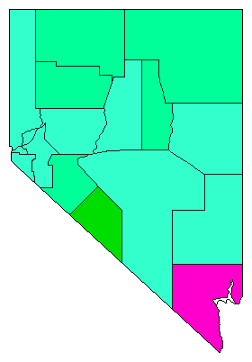 2006 Nevada County Map of Democratic Primary Election Results for Lt. Governor