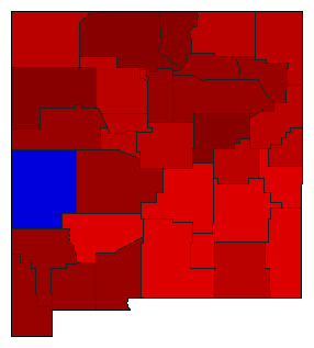 2006 New Mexico County Map of General Election Results for Governor