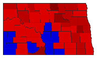 2006 North Dakota County Map of General Election Results for Agriculture Commissioner