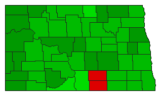 2006 North Dakota County Map of General Election Results for Referendum