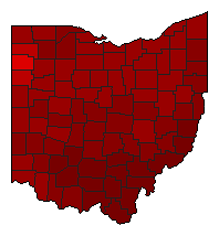 2006 Ohio County Map of Democratic Primary Election Results for Governor