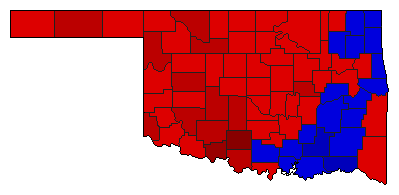 2006 Oklahoma County Map of Democratic Runoff Election Results for Lt. Governor