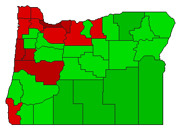 2006 Oregon County Map of General Election Results for Initiative